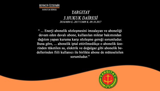 İptal Ettirilmediği Sürece Abone Sorumludur